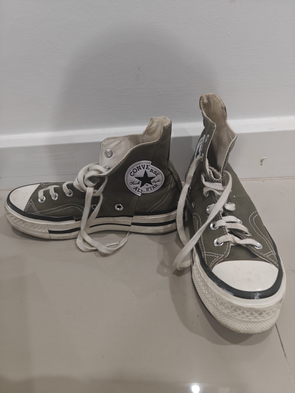 Converse Chuck Taylor All Star High Top Sneakers 70s Platform - Olive Green